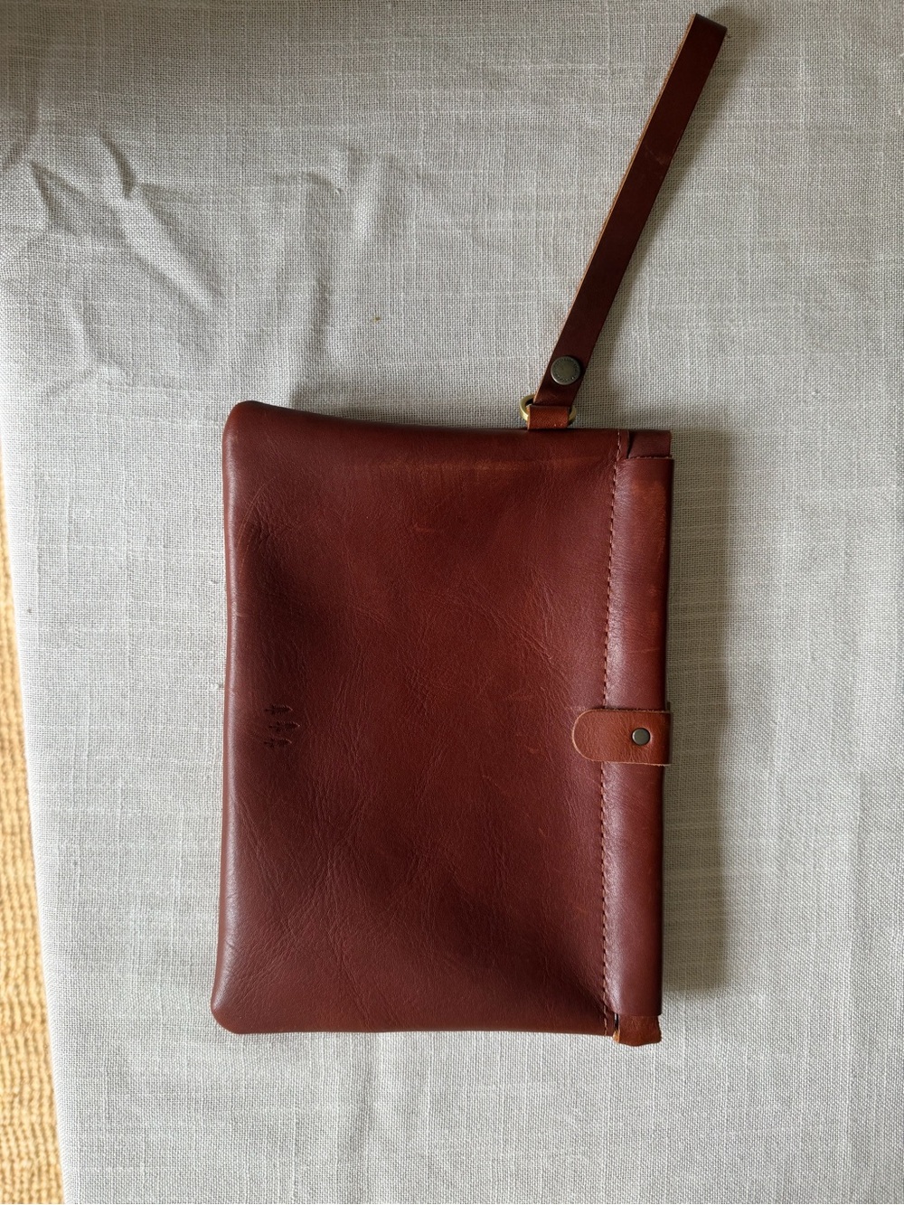 Portland Leather Honey Wristlet Clutch